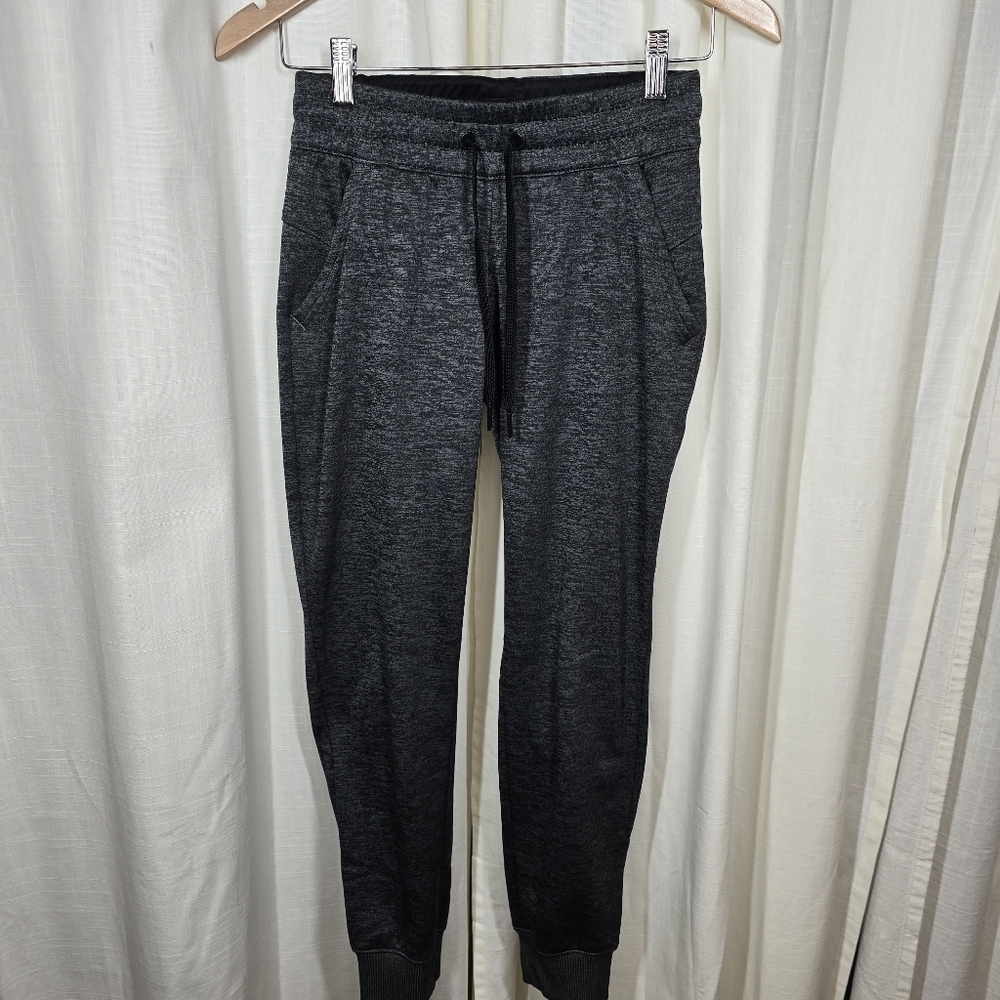Adidas Heather Gray Drawstring Waist Joggers Size XS
